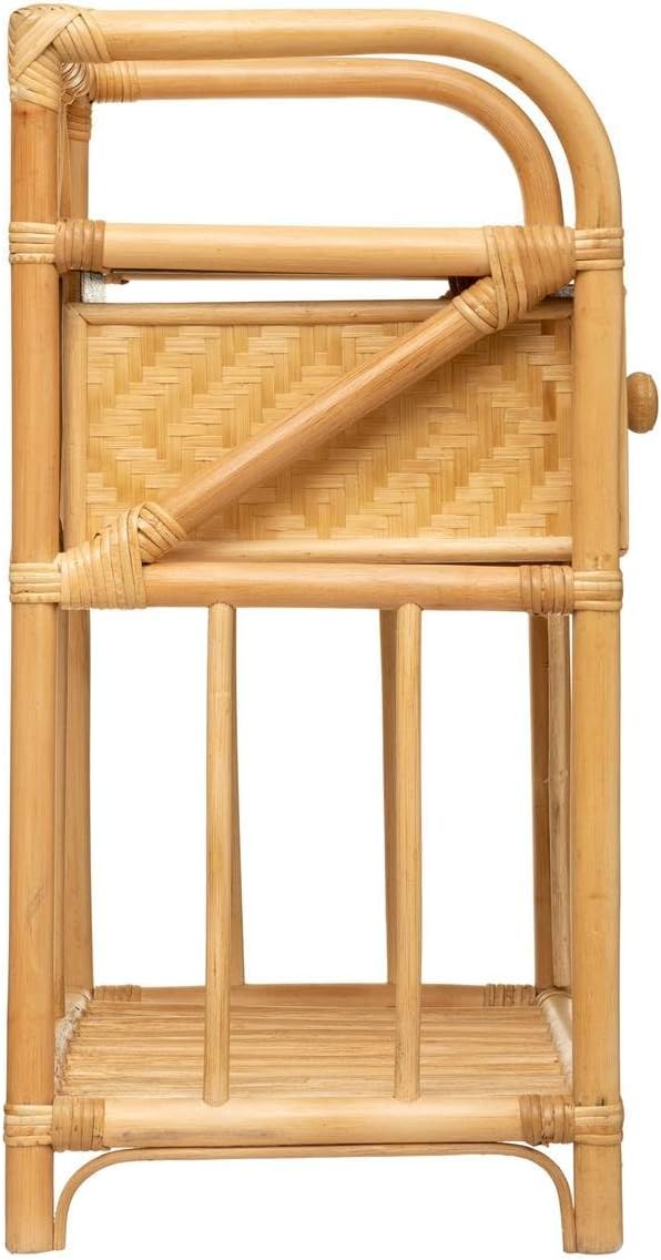 Nachttisch Aoni - Rattan - Beige - Atmosphera créateur d'intérieur cm Rattan, cm Rattan