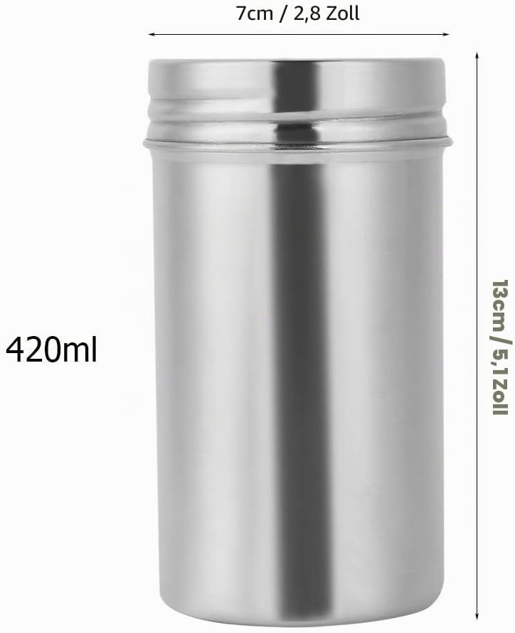 Kaffeedose aus Edelstahl Espressodose Teedose Edelstahldose mit Innendeckel für Kaffeepulver und Kaf