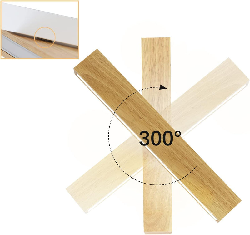 ZMH LED Wandleuchte innen Wandlampe: 52CM Holz Modern Flurlampe Up und Down Design 17W Treppenhausla