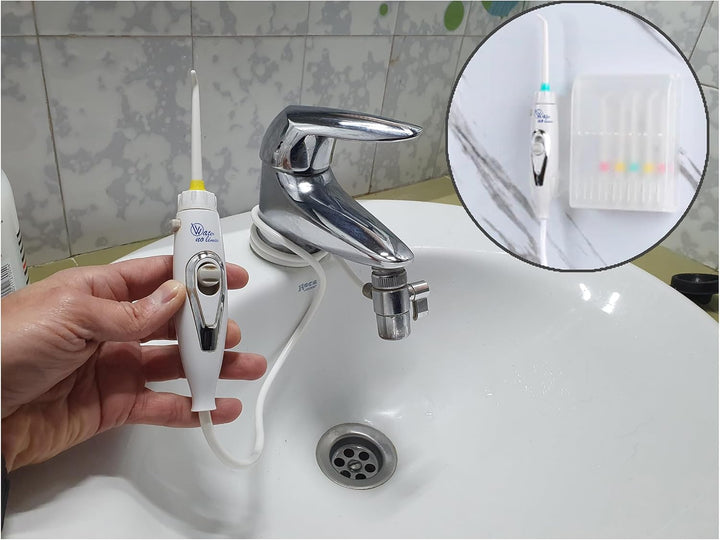 WNL | Professioneller Dentalreiniger ohne Batterien oder Strom | Munddusche, die den Wasserdruck für