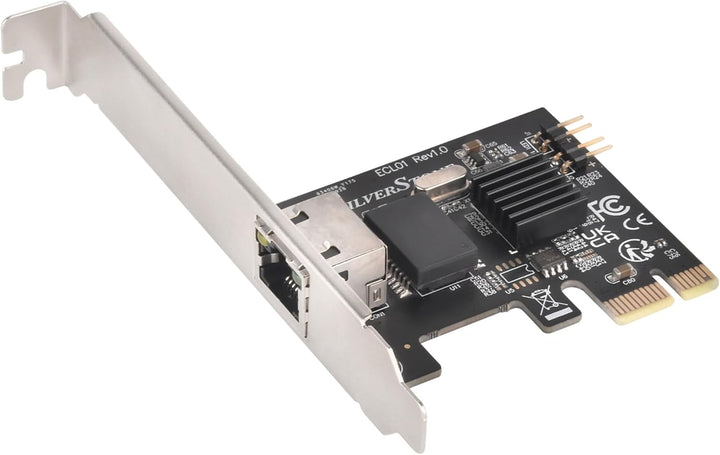 SilverStone Technology SST-ECL01 - RJ45-PCIe-Netzwerkschnittstellenkarte für 2, 5 Gbps