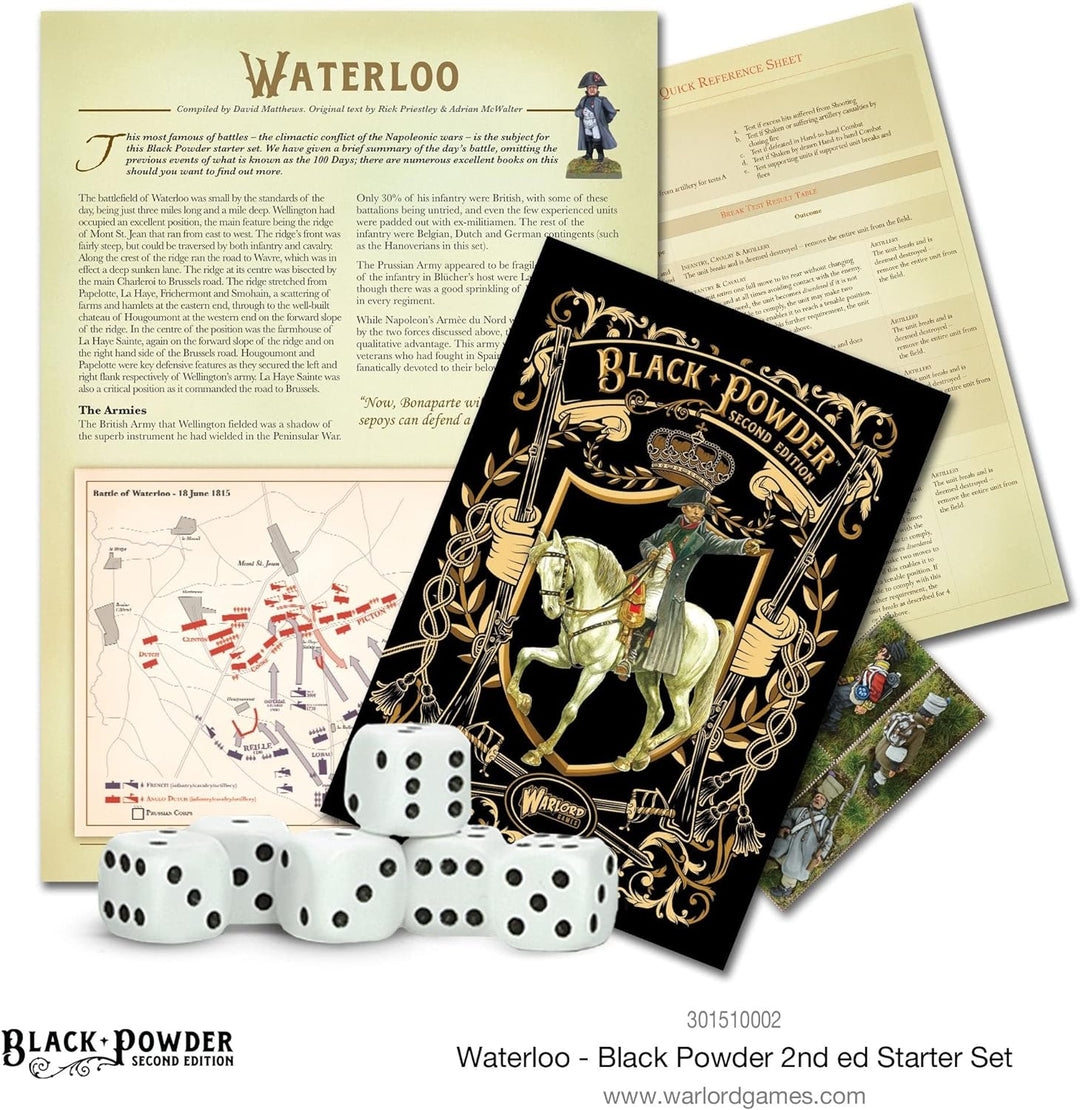 Warlord Games 301510002 Waterloo Second Edition Starter-Set Zubehör, unlackiert