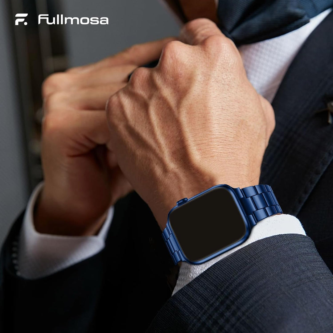 Fullmosa für Apple Watch Armband 41mm 40mm 38mm Edelstahl Metallarmband mit Uhrengehäuse für iwatch