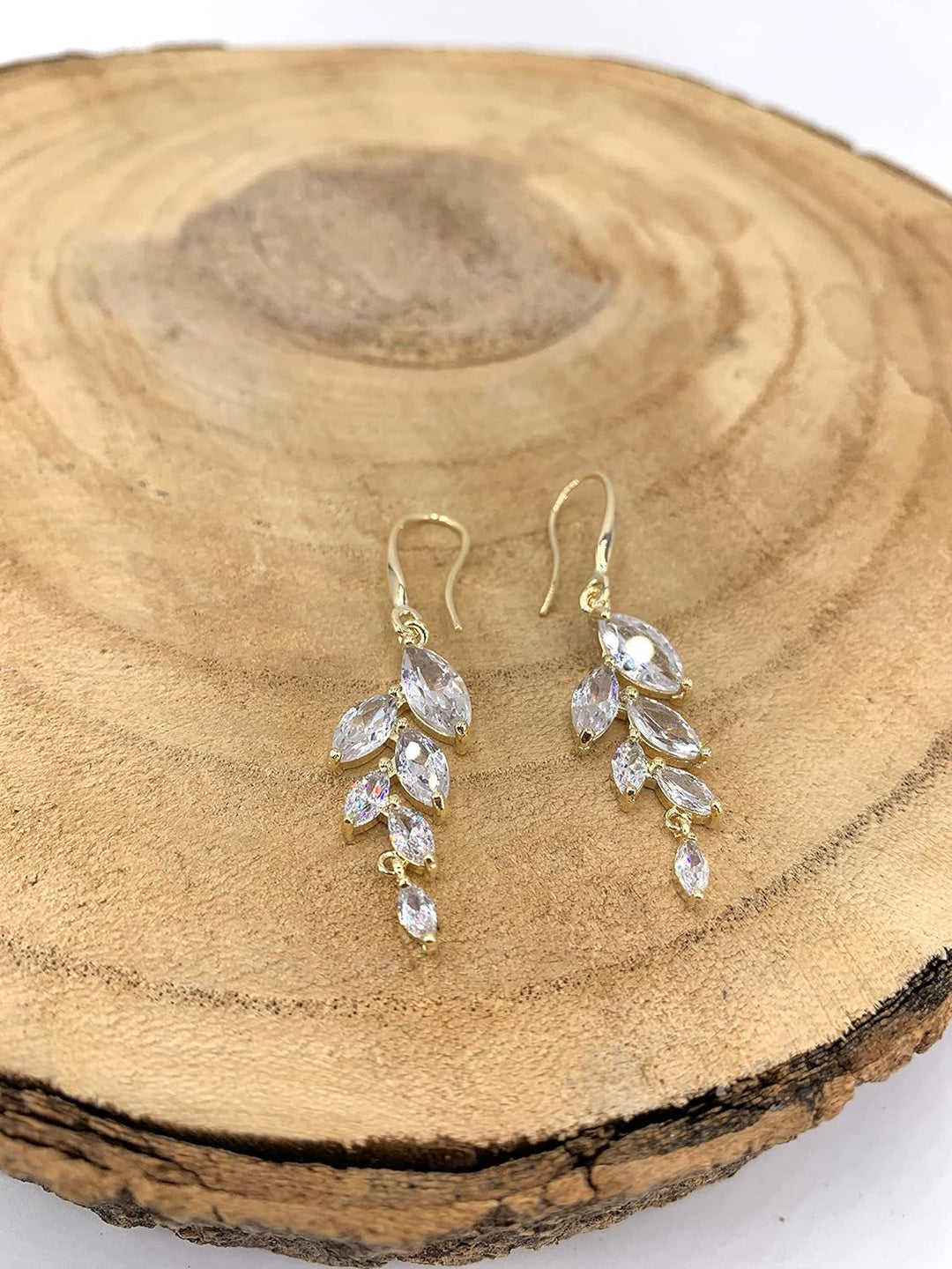 ONDEGO® Gold Ohrringe Ohrstecker Brautschmuck Geschenk Schmuck Blatt Blätter