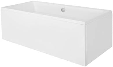 BADLAND Badewanne Original Weiss Acryl Wanne Rechteck QUADRO 190x90 KOMPLETTSET SET mit Weiss Acryls