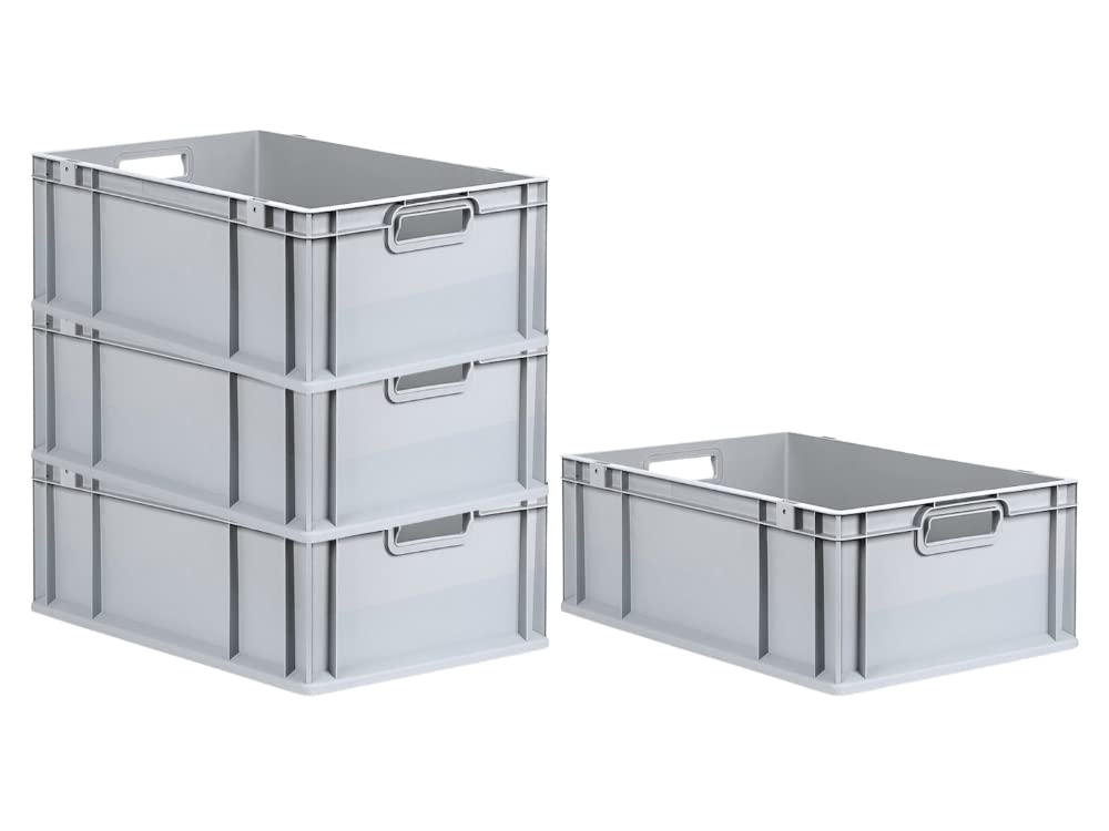 PROREGAL.SuperSparSet 4x Eurobox NextGen Grip | HxBxT 22x40x60cm | 44 Liter | Griffe offen | Verstär