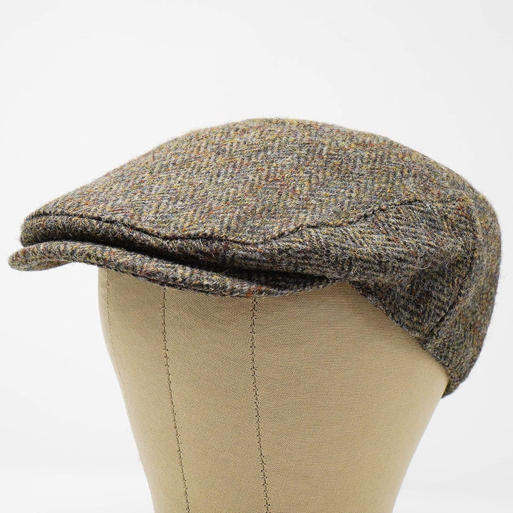 Borges & Scott Nevis Schirmmütze – Schiebermütze aus 100% handgewebter Wolle - Harris Tweed - wasser