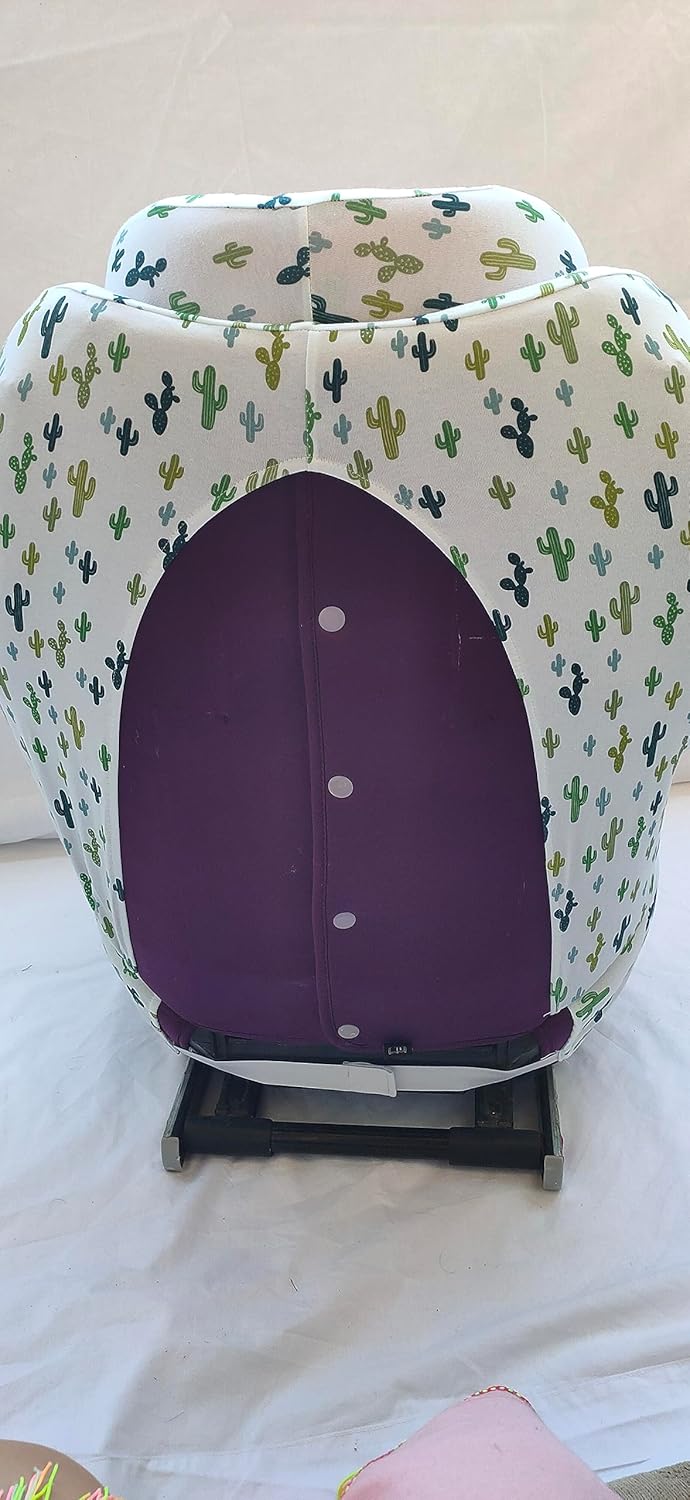moon-bebe Bezug kompatibel mit Cybex Silver Juno 2-Fix Autositz (Weiss), weiss