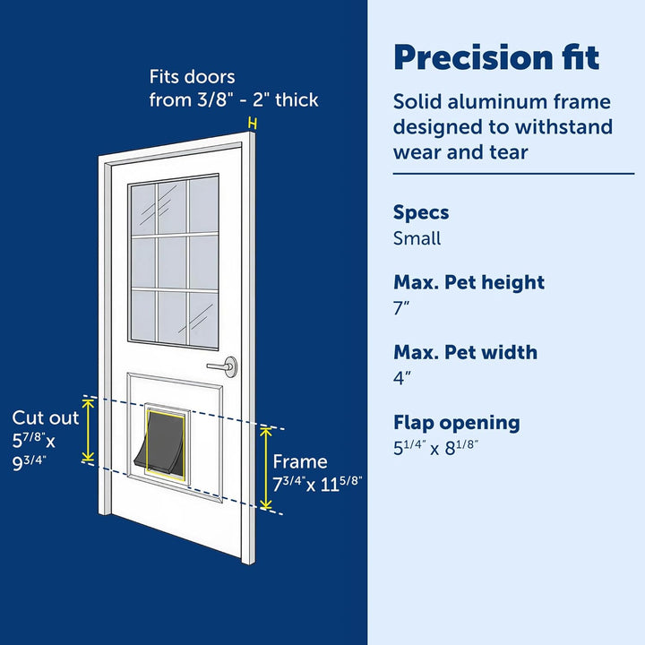 PetSafe Freedom Aluminium-Haustiertür für Hunde und Katzen, klein, weiss, getönte Vinylklappe Weiss
