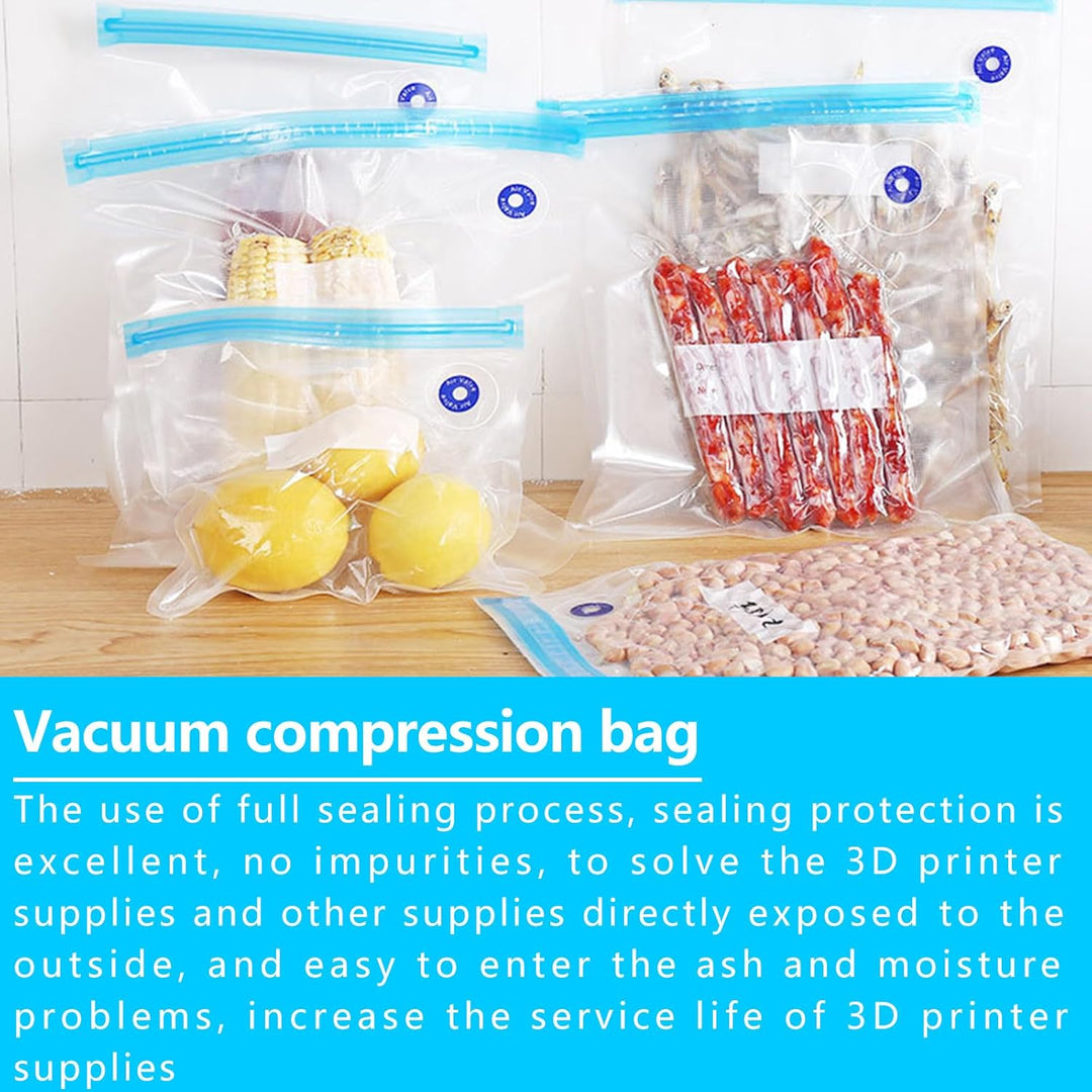 40 Vakuumbeutel Lebensmittel, Wiederverwendbare Vacuum Bags mit Ventil Reissverschluss, Bpa Frei für