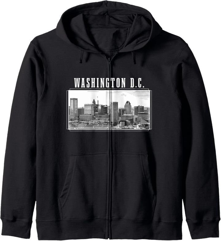 Washington D.C. Skyline Vintage USA Amerika Souvenir Kapuzenjacke