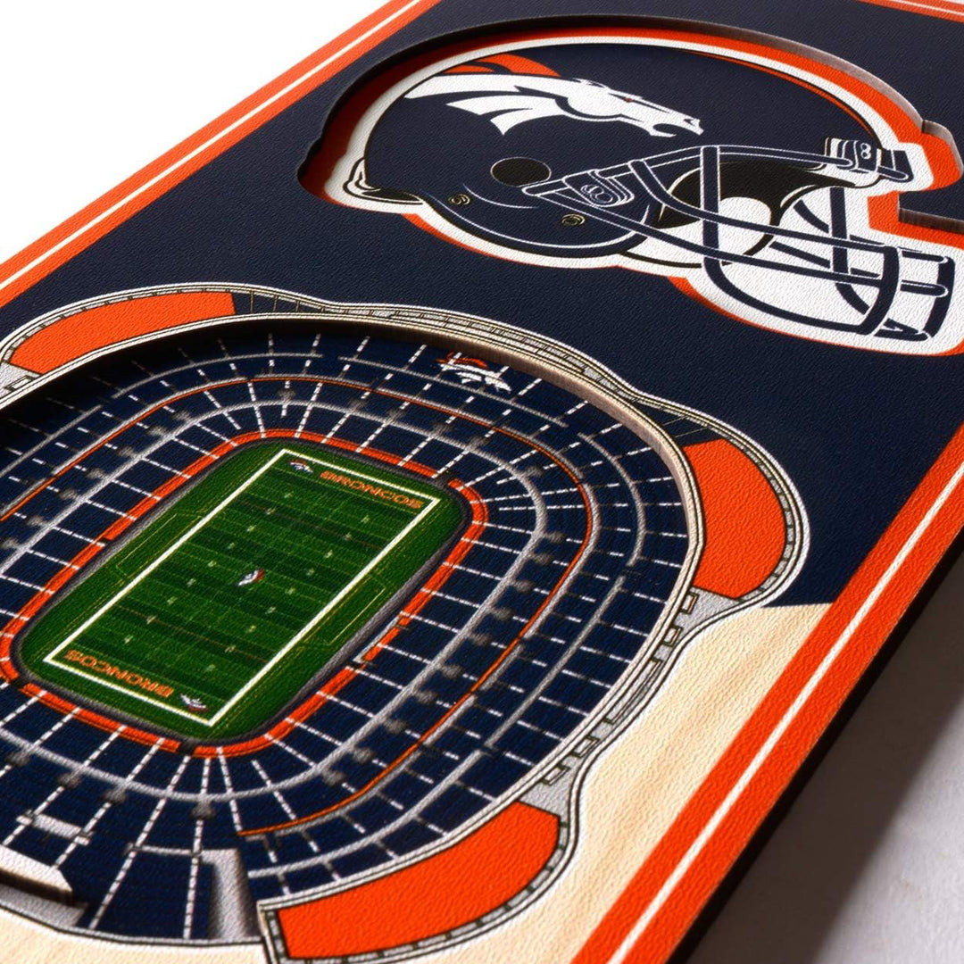 YouTheFan NFL 3D Stadion Banner, 15,2 x 48,3 cm Denver Broncos, Denver Broncos