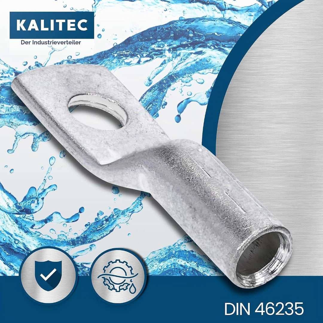 10 Stück Kalitec DR16-6 Press-Kabelschuh 16mm² M6 I Verbinder nach DIN 46235 I Made in Germany