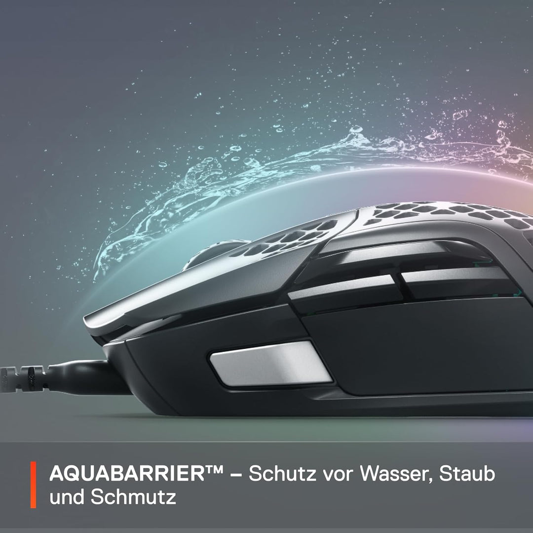 SteelSeries Aerox 5 Gaming-Maus – Ultraleichte 66 g – 9 programmierbare Tasten – Wasserbeständig nac