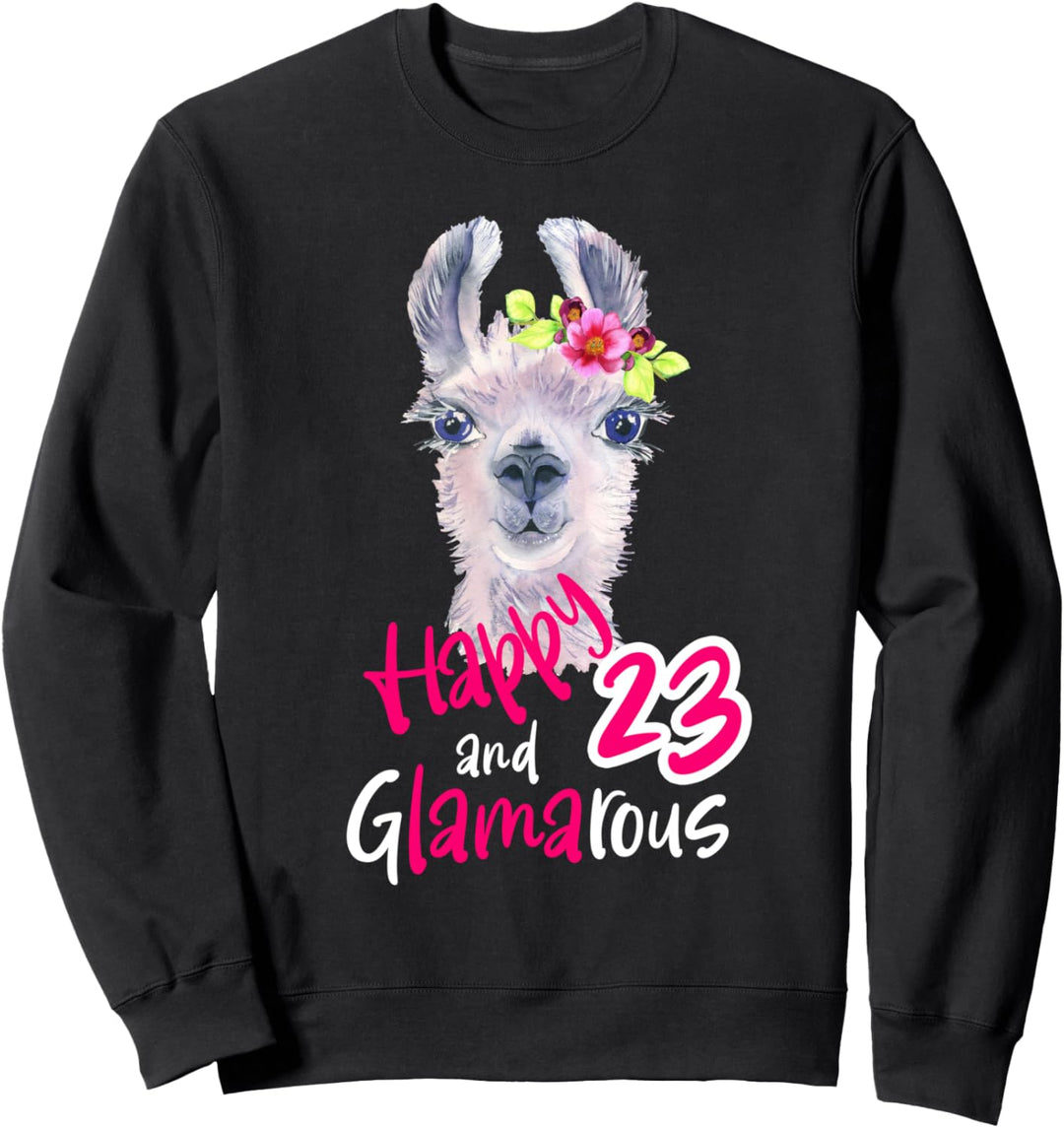 23 Geburtstag Frauen 23er Geburtstagsgeschenk Deko Lama Sweatshirt