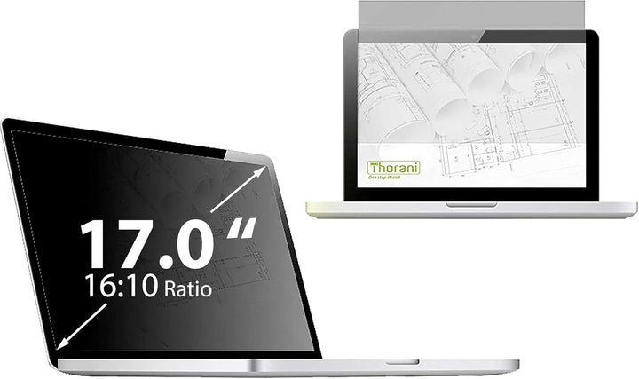 Thorani Blickschutzfolie schützt Display und Daten - 17 Zoll 16:10 (368x230 mm), 17 Zoll 16:10 (368x