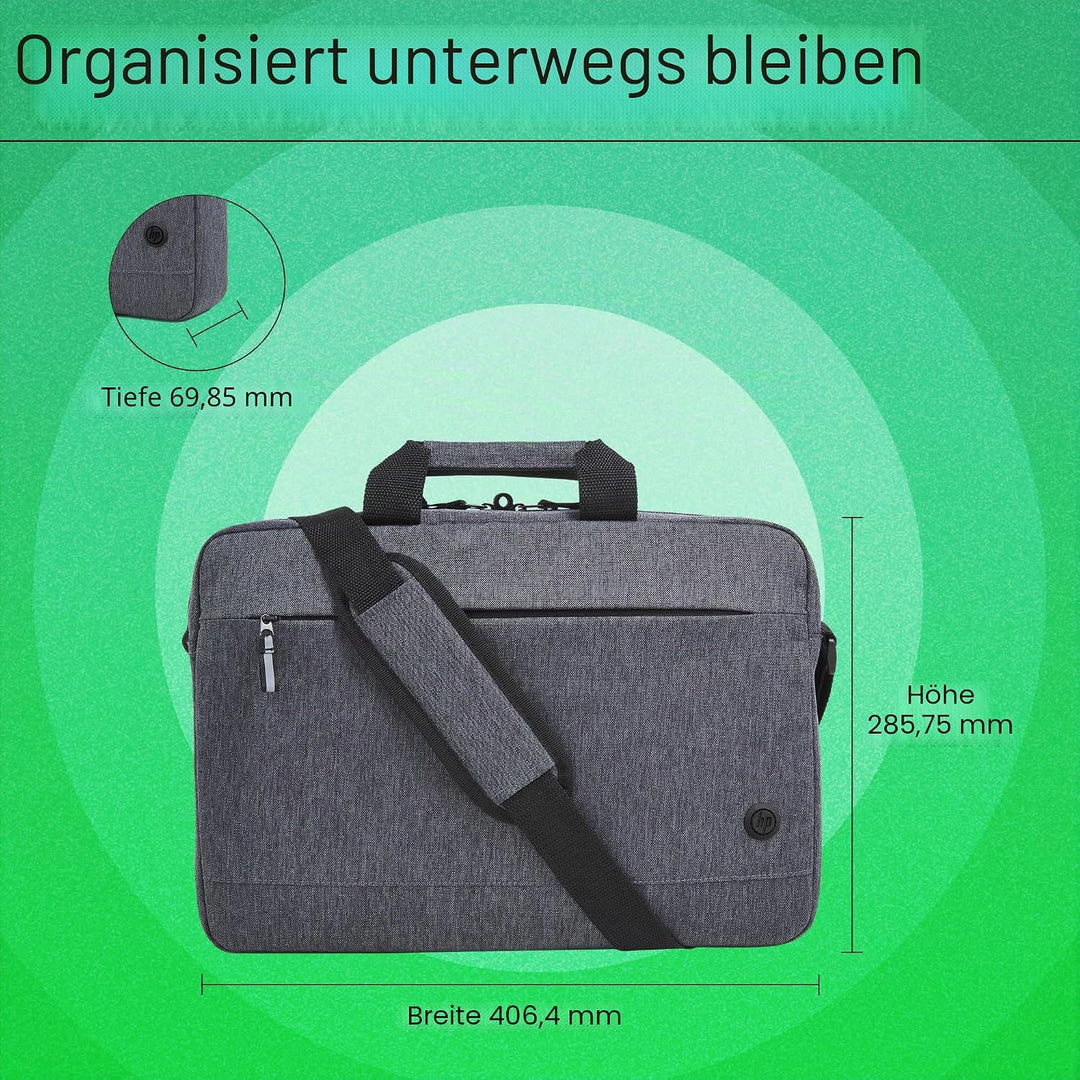 HP Prelude Pro (15,6 Zoll) Laptop-Tasche grau 15,6 Zoll Umhängetasche Dunkelgrau, 15,6 Zoll Umhänget