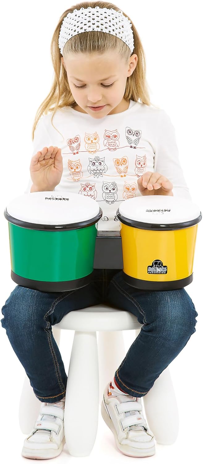 Nino Percussion NINO19G/Y ABS Bongo grüngelb