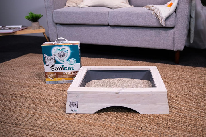 Sanicat – Klumpstreu Active Gold mit Arganduft | Hergestellt aus natürlichen Mineralien mit garantie