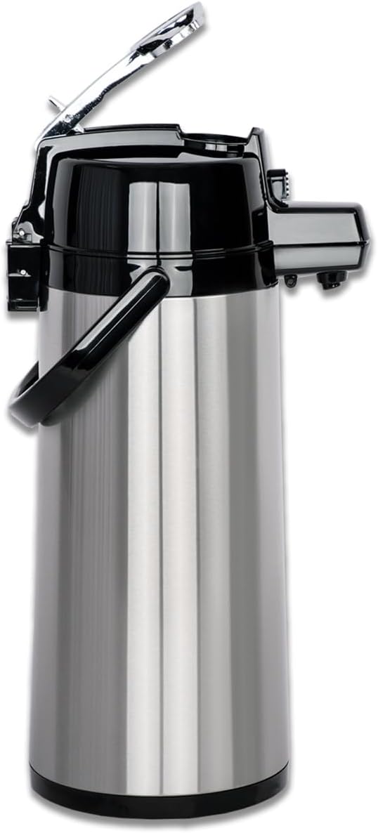 Beeketal 'BGK-Thermo' Edelstahl Pump Thermoskanne 2 Liter mit Hebel-Pumpsystem - Doppelwandige und r
