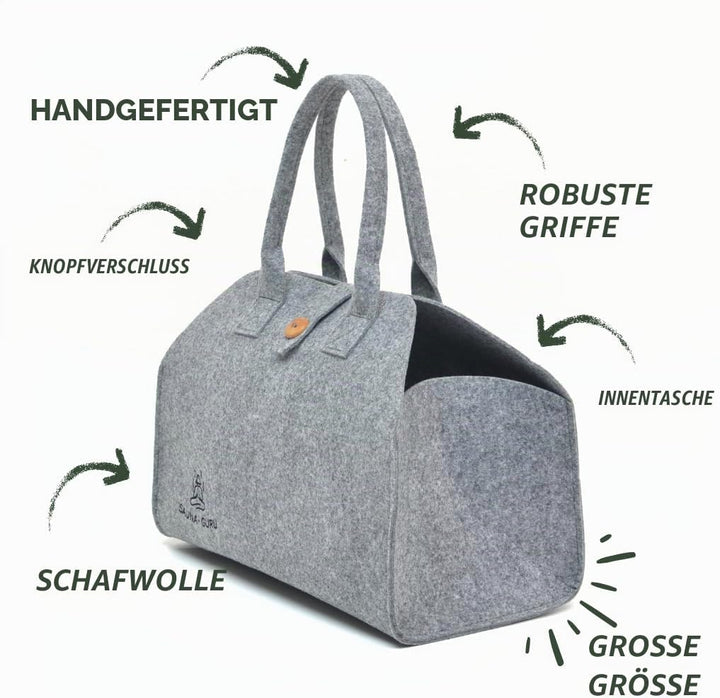 Sauna-Zubehör-Set – Woll-Banja-Hut, Kilt-Handtuch, Aufbewahrungstasche, Filzhandschuh &amp; Sitzkissen –