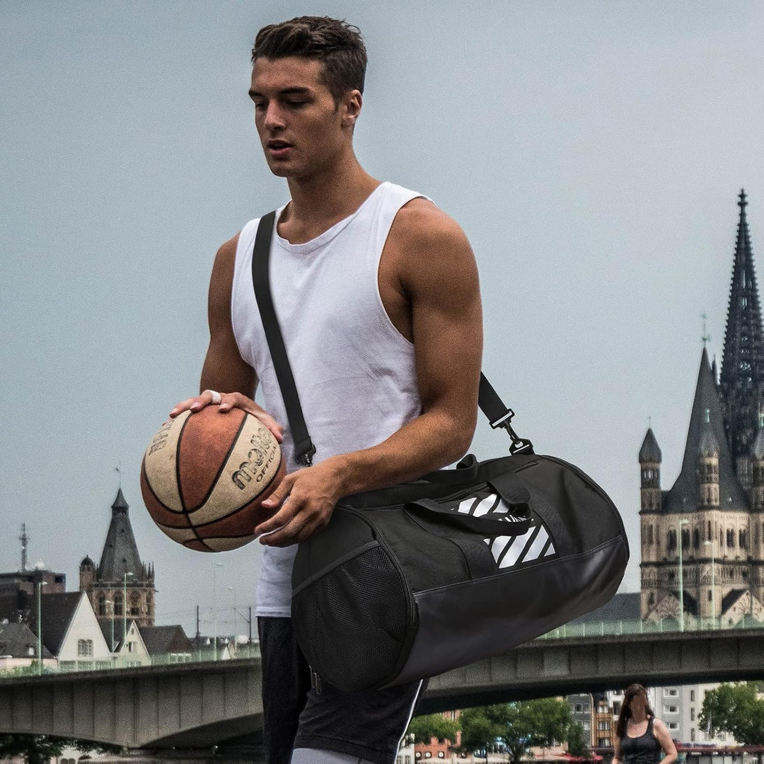 TUGUAN 40L Sporttasche Herren Basketball Trainingstasche mit Schuhfach, Ballfach & Nassfach Wochen R