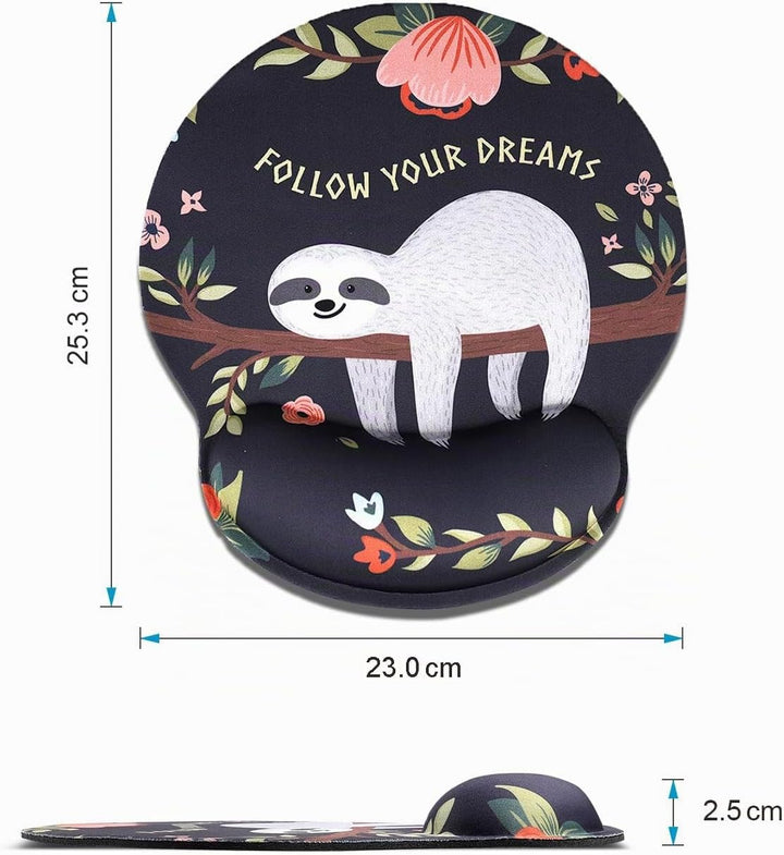 Ergonomisches Mauspad mit Gelkissen Mauspad mit Motiv Mousepad mit Handgelenkauflage Eule Niedliches