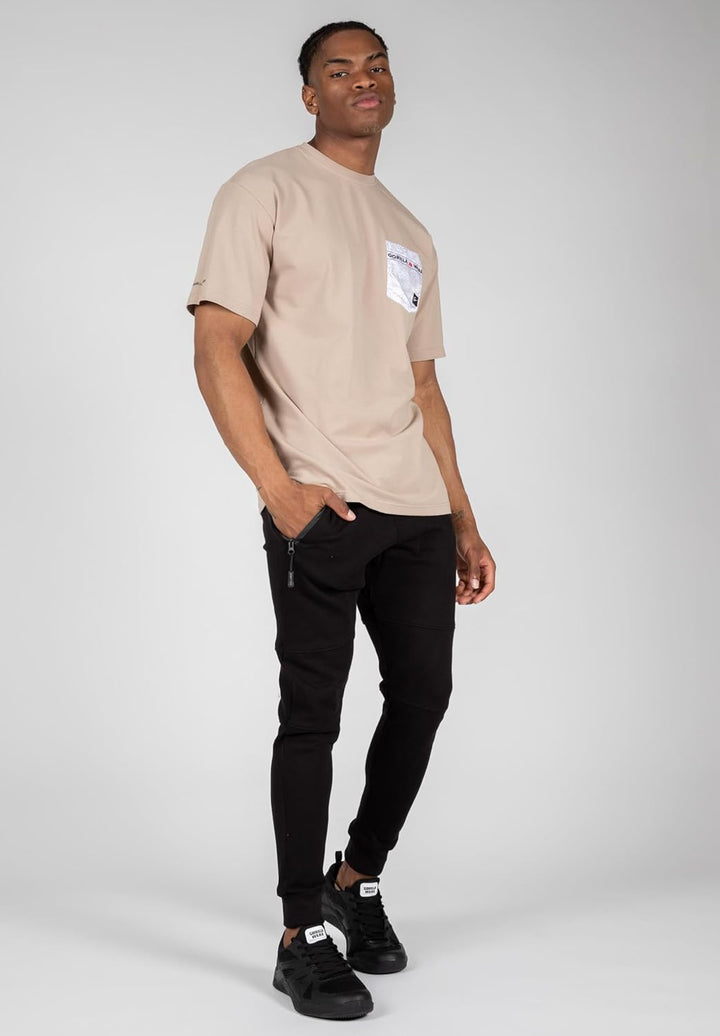 Gorilla Wear Dover Oversized T-Shirt - schwarz - hochwertig aus robustem und dehnbarem Stoff für Bod
