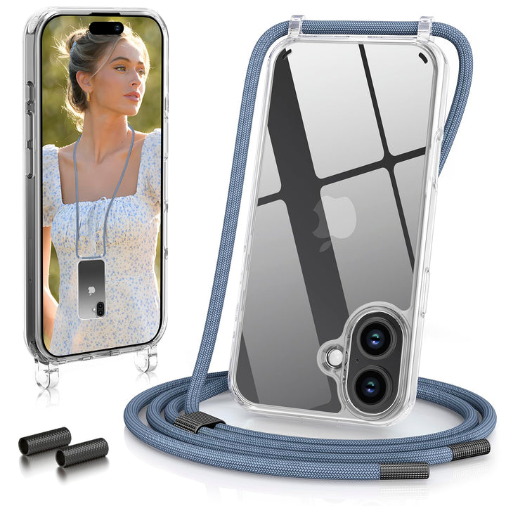 GOODVISH Handykette für iPhone 16 Hülle mit Band (6.1") | Kameraschutz und Bildschirmschutz | | Neck