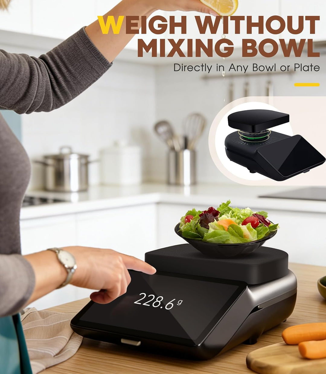 NEWZEROL Wiegeplatte Kompatibel mit Vorwerk Thermomix TM7 Zubehör Robust, Einfach zu Reinigen, Prakt