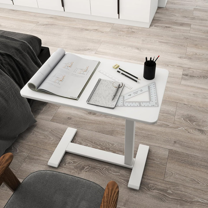 PUNCIA Laptoptisch höhenverstellbar 66-100cm drehbarer Laptopständer mit Rollen mobiles Stehpult Übe