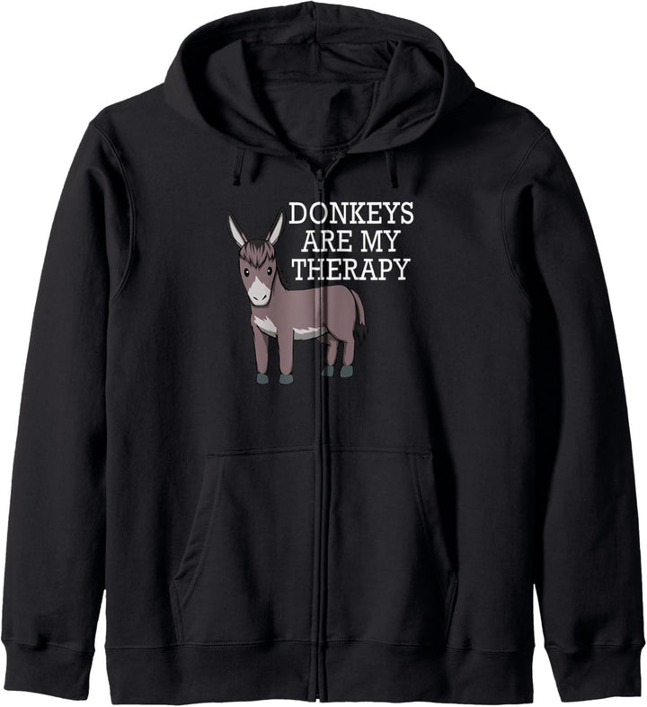 Esel sind meine Therapie Ironischer Esel Kapuzenjacke