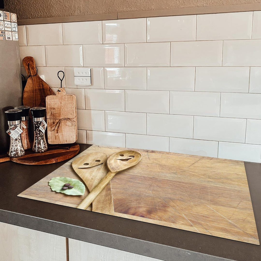 KitchenYeah© Herdabdeckplatte Einteilig Küche Herdabdeckung Induktionsfeld Ceranfeld Herdabdeckplatt