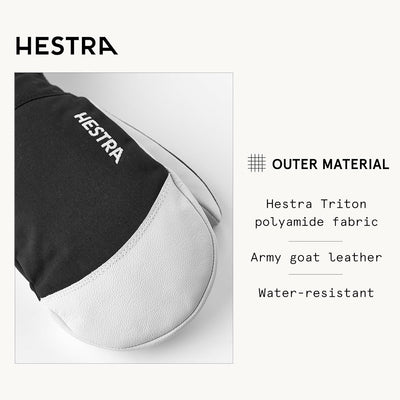 Hestra Damen Skihandschuhe für Herren und Damen: Armee-Leder, winddicht, wasserabweisend, Winterhand