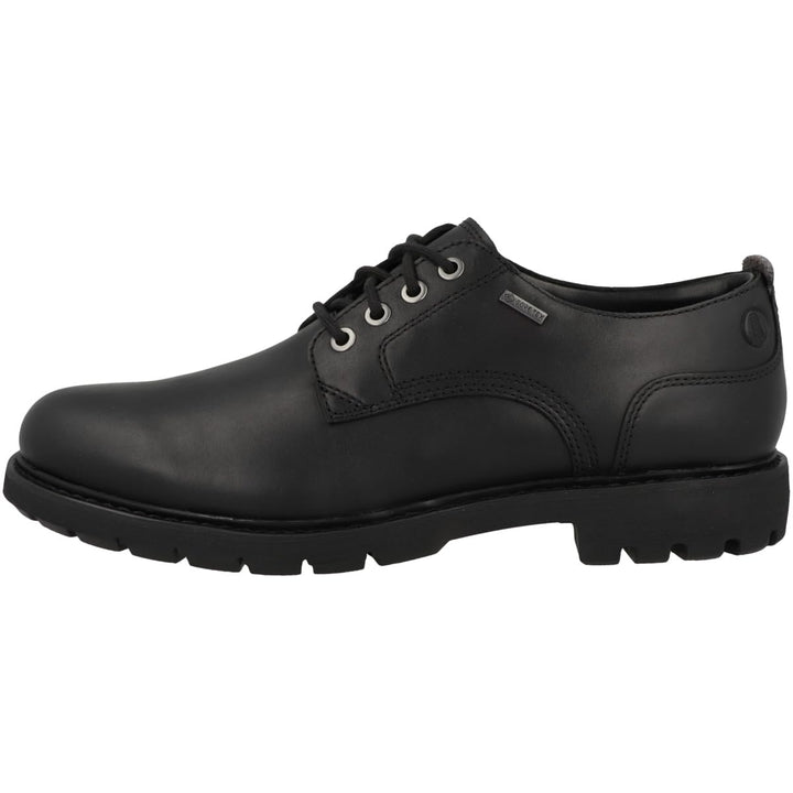 Clarks Herren Batcombetiegtx Oxford 45 EU Black Leather, 45 EU Black Leather