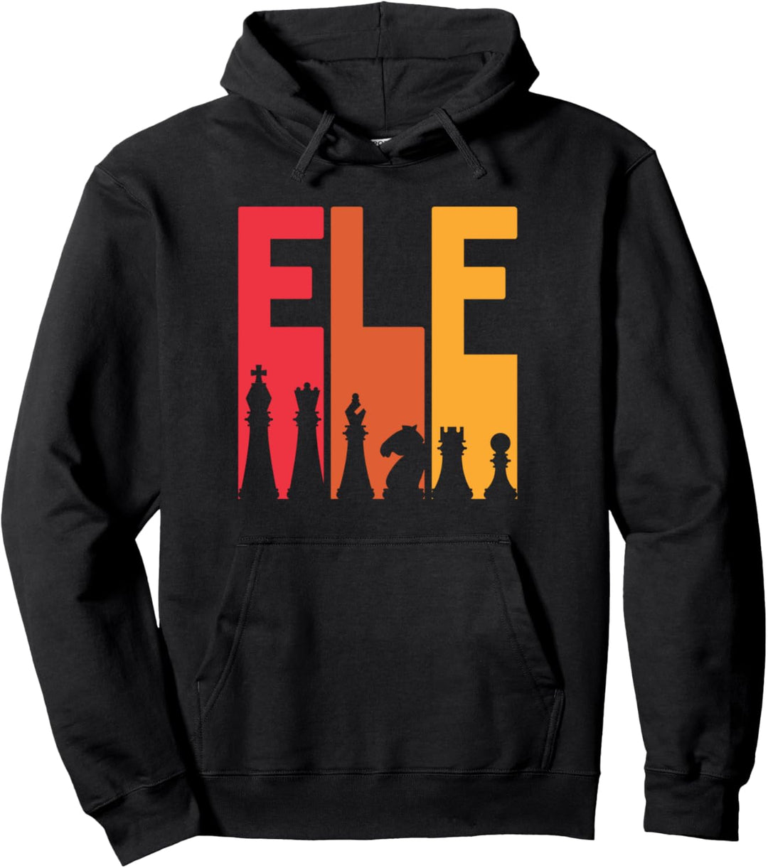 11. Geburtstag Geschenk Schach Spieler Retro Brettspiel Fan Pullover Hoodie
