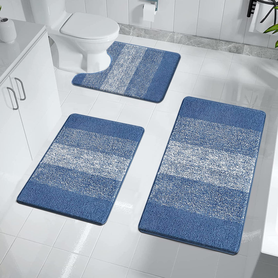 Enyhom Badteppich Set 3 Teilig Weich Hochflor Duschteppich Badematte Toilettenmatte Maschinenwaschba
