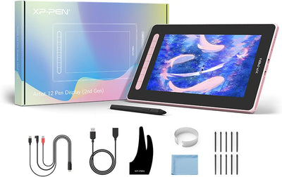 XP-PEN Artist 12 2. Generation Grafiktablett 11,9 Zoll Pen Display volllaminiert, X3 Smart-Chip batt