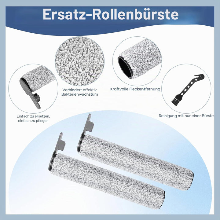 Zubehörset für Jonr ED12 Pro Nass Trockensauger Ersatzteile, 2 Bürstenrolle, 4 Schwamm Filter, 1 Rei