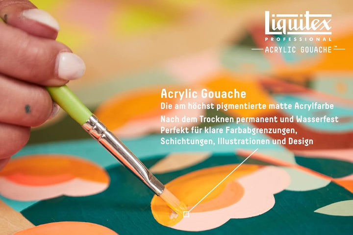 Liquitex 3699322 Acrylfarbe mit Gouache Eigenschaften, Lichtecht, wasserfest, 6 Acrylfarben in 22ml