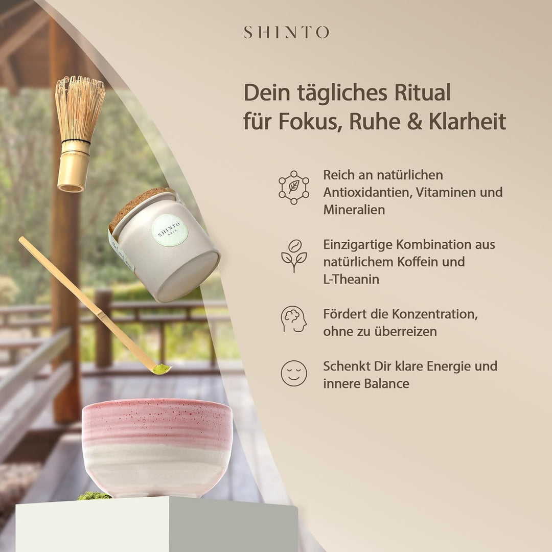 Matcha Tee Set Shinto® Gold - Super Premium Bio Matcha Tee - beschattet & handgepflückt aus Uji Japa