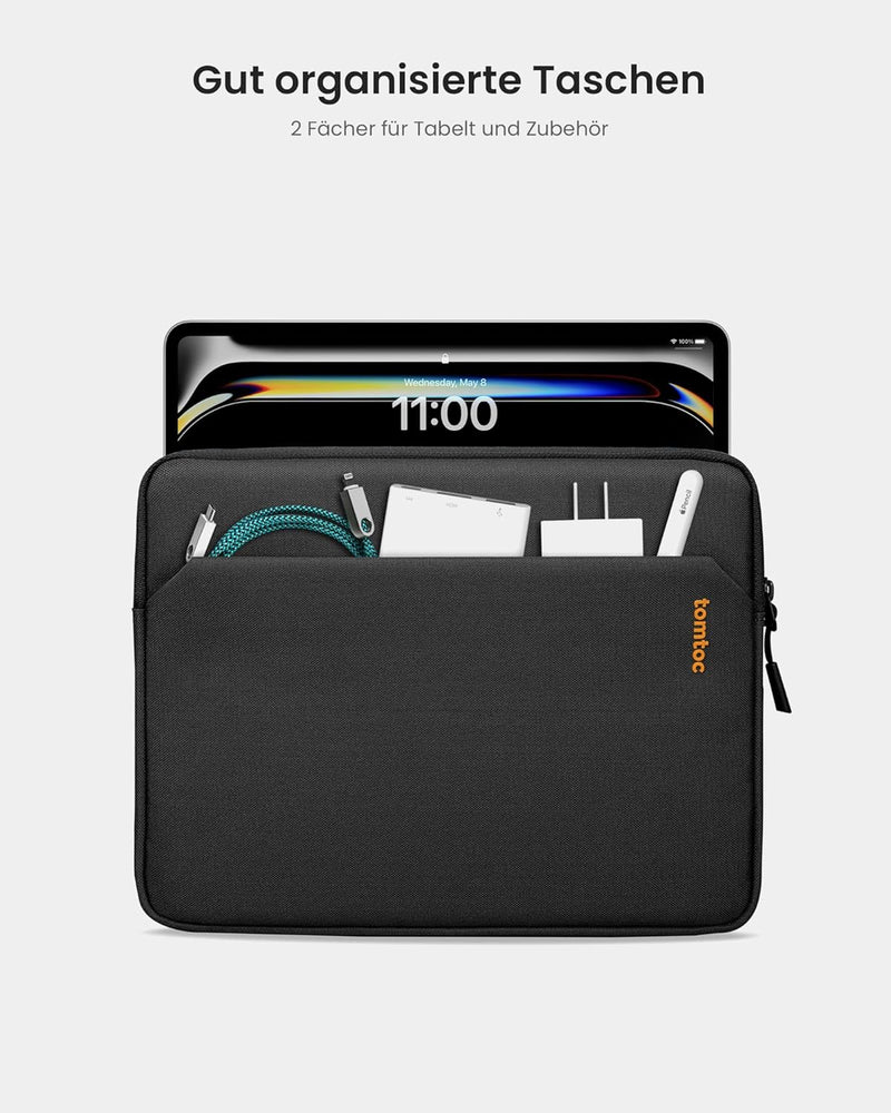 tomtoc Slim Tablet Tasche Hülle für 11 Zoll iPad Pro M4 OLED 2024, 11 Zoll iPad Air M2 2024, 11 Zoll