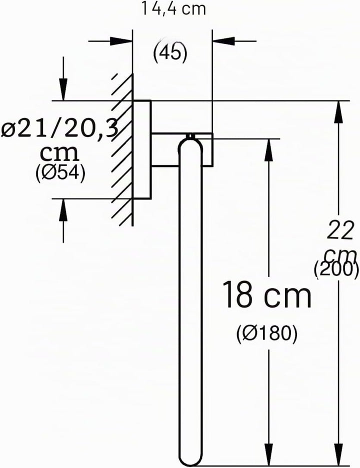 GROHE Start - Handtuchring (Material: Metall, verdeckte Befestigung), chrom, 41174000, Chrom