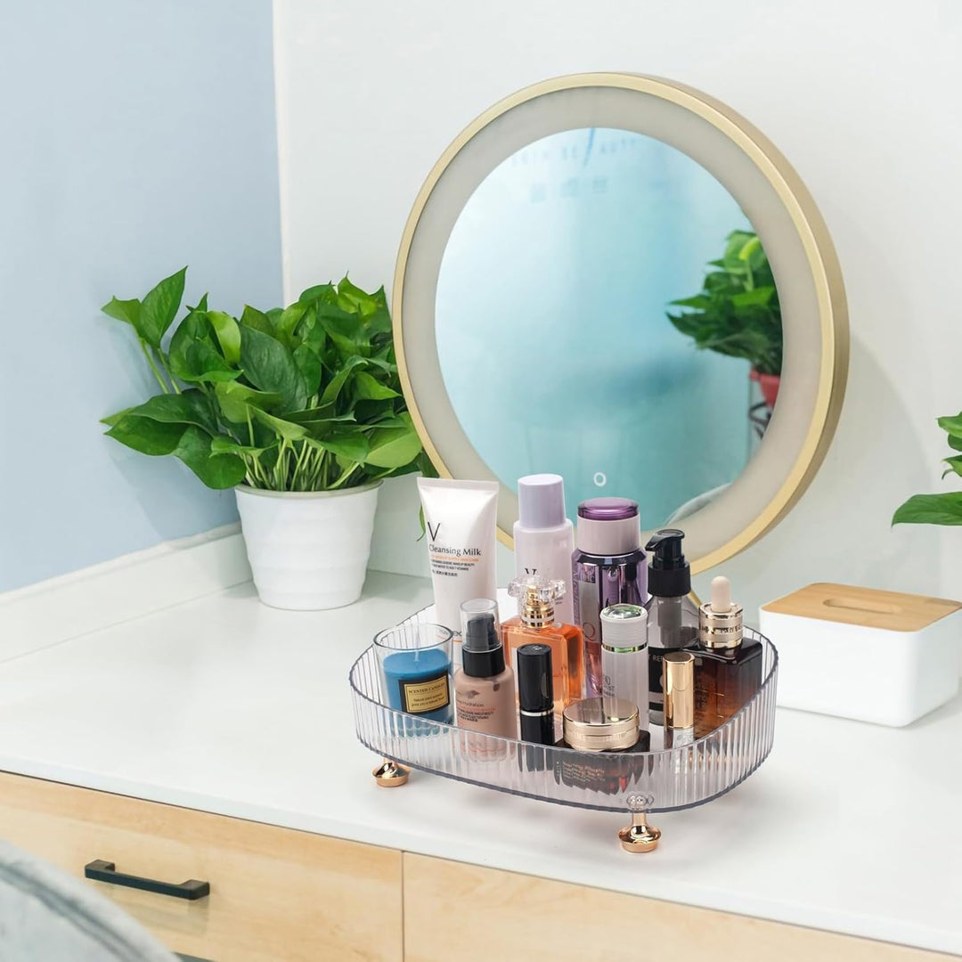 Make up Parfüm Tablett, Make up Organizer, Kosmetiktablett, Hautpflege Organizer für Badezimmer Eite