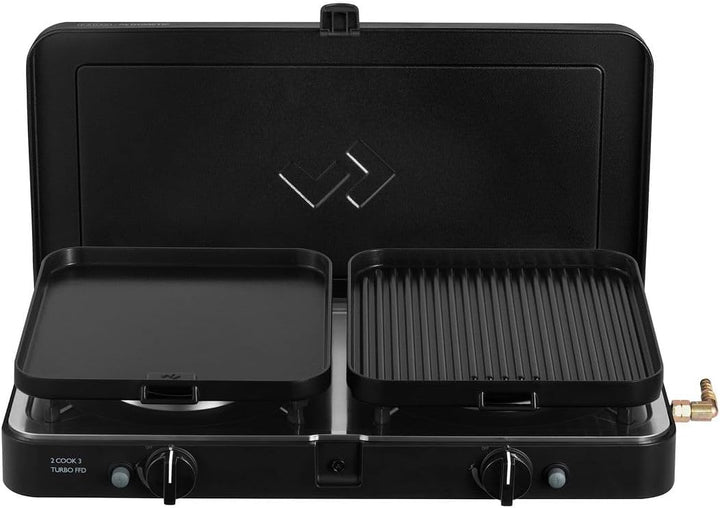 CADAC - 2 Cook 3 Turbo Deluxe - Plastik - Stahl - Aluminium - Gas Barbecue - Camping Grill - Schwarz