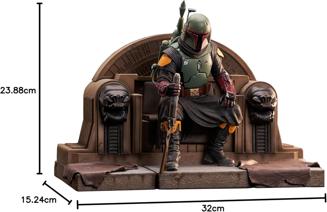 Diamond Select - Star Wars: The Mandalorian Boba FETT ON Throne Premier Collection 1/7 Scale Statue