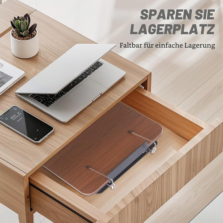 MICHIHOMIE Buchständer zum Lesen, Verstellbarer Leseständer mit mit Seitenclip, 360° Drehfuss Buchha