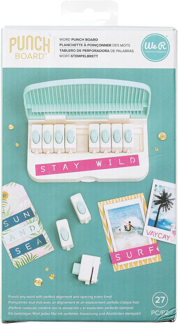 We R Memory Keepers 661599 Wortstanzbrett-Werkzeug, mehrfarbig, 22.5 x 5 x 13.5 Single, Single