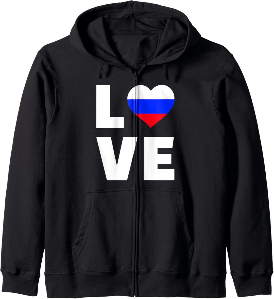 Love Herz Russland Flagge Russlanddeutsche Russische Liebe Kapuzenjacke