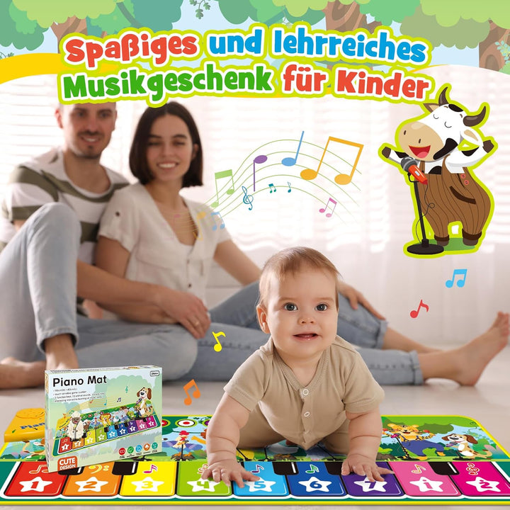 Klaviermatte Spielzeug Ab 1 2 3 Jahre Junge Mädchen, Dromlag Kinderspielzeug 1 2 3 Jahre Baby Spielz